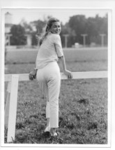 Vintage Original 8x10 Photo Pretty Woman Leaning on a Fence  - $19.99