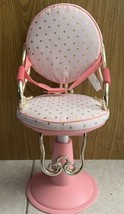 Our Generation Sitting Pretty Salon Chair Pink Gold Hearts for 18&quot; Dolls - £19.39 GBP