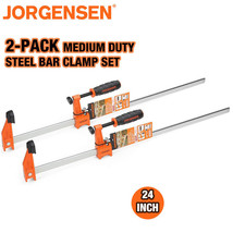 Jorgensen 2-pack 24-inch Medium Duty Steel Bar Clamp Set with 600 lbs Lo... - $61.99