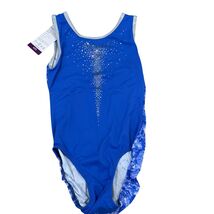 Spektrum Blue Crystal Design Gymnastics Leotard AXS Sparkling &amp; Stylish NWT - $33.60