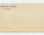 The Waldorf Astoria Envelope Park and Lexington Avenues in New York . Fo... - $17.82