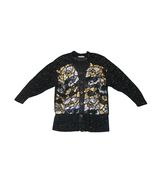 Giselle Couture beaded sequin Black Gold Silver Button-Up cardigan sweat... - $630.01 MXN