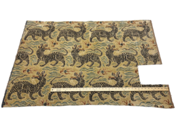 CLARENCE HOUSE SMALL TIBET DRAGON GRAPHITE VELVET FABRIC REMNANT 33&quot; LON... - £157.26 GBP