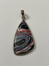 925 Sterling Silver Fordite Pendant - £22.48 GBP