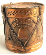 Bronze Plated Continental Currency Liberty Drum Bicentennial Music Box Bank - $64.11 CAD