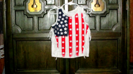 red, white and blue w/stars, stripes, glitter and fringe 3T (baby 20) - $3.96