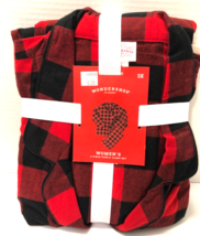 Wondershop Women&#39;s 3X Black &amp; Red Buffalo Plaid 2 Pc Pajamas New - £11.87 GBP