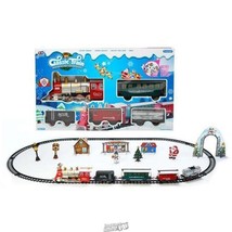 Christmas Electronic Classic Railway Train Set w\Lights Sounds\Smoke 400cm Track - £32.08 GBP