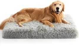 Gray Lg Dog Bed for Lg Dogs Egg-Crate Foam W Removable Washable Cover Non Slip - £31.77 GBP