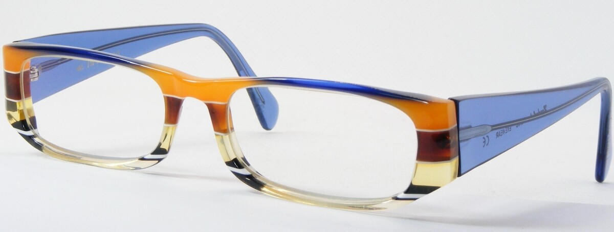 Lunettes De Vue Uniques Multicolores Handmade MO 214 3843 48-16-140mm - $86.09