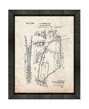 Bicycle Construction Patent Print Old Look with Beveled Wood Frame - £19.60 GBP+