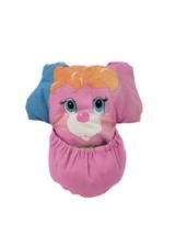 1985 Popples Pancake Pink Puppy Dog Stuffed Pillow Butterrick Plush Animal Toy - £15.78 GBP