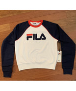 New FILA  Riccarda Block Sweat Shirt Athletic Top Red White Blue Women&#39;s... - £27.23 GBP