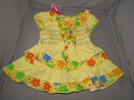 LELE FOR KIDS BRIGHT CHEERFUL YELLOW PARTY DRESS BABY TODDLER GIRL 18-24... - £25.68 GBP