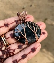 Tree Of Life Handmade Wire Wrap Pendant Copper Jewelry Healing Stone Moss Agate2 - £13.34 GBP