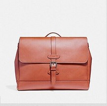 Coach Mens Terracotta Brown Hudson Leather Crossbody Shoulder Messenger Bag 8996 - £259.72 GBP