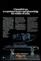 1981 Oldsmobile Ninety-Eight Regency 98 Vintage Print Ad Black Sedan Wall Art - £8.84 GBP