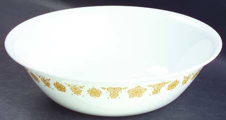 1970's Vintage 10" Large Round Vegetable Bowl in Butterfly Gold (Corelle) by Cor - $23.99