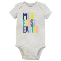 Boys Girls Bodysuit Gray Carters My First Easter Short Sleeve 1 Pc, sz 3 months - £6.33 GBP