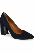 NWB Aquatalia Neely Solid Black Suede Dress Heel Pumps Shoes Size 11 - £94.42 GBP
