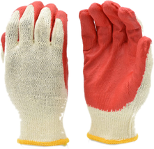 G &amp; F Products 3106-10 String Knit Palm, Latex Dipped Nitrile Coated Wor... - £8.31 GBP