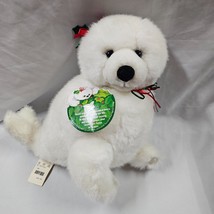 Vtg White Plush Christmas Baby Harp Seal 16&quot; Fashion Bug Exclusive Toy GUND NEW - £19.41 GBP