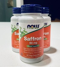 Saffron By NOW 50 Mg. 60 Caps Lot of 3 Exp. 7/25 - $56.08