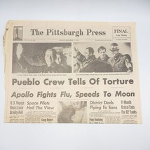 Giornali Pittsburgh Premere Dicembre 23 1968 Apollo News / Pueblo Girocollo - $57.99