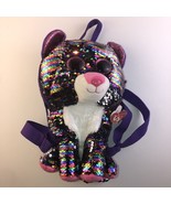 Ty Dotty Beanie Backpack Purse Baby Cat Sequin Kids Toy Collectables Rai... - $18.70