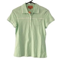 Puli Jels Basic House Short Sleeve Polo Shirt S Mint Green Buttons Pocke... - £9.03 GBP