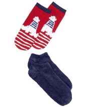 HUE Womens Ultra Comfy Design Ankle Socks Gift Box Set 1 Pair,One Size,Blue/Red - $11.65