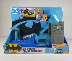 New DC Hot Wheels City Mr. Freeze Police Takeover Play Set Ages 4-8 New - £17.62 GBP