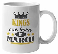 Make Your Mark Design Kings Born in March Coffee &amp; Tea Mug for Birthday, Present - £15.95 GBP