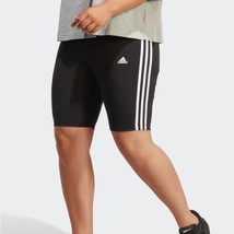 Adidas Bike Shorts 3 Stripe Training Shorts Tight Fit High Rise Womens 3X - $21.78