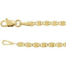 Authenticity Guarantee 
14k Yellow Gold 2.7 MM Mirror Link Chain - £219.39 GBP+