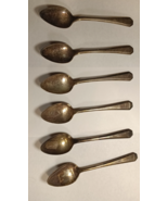 6 silver plated spoons, WM. Rogers &amp; son AA. pat. Aug 21 &#39;17  (1917) - $226.15 MXN