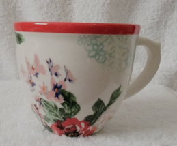 The Pioneer Woman Country Garden Floral Coffee Cup Mug Red Rim - £10.17 GBP