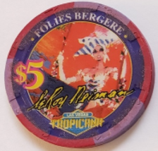 Tropicana Las Vegas Folies Bergere/LeRoy Neiman 1999 $5 Ltd 1000 Casino Chip - $19.95