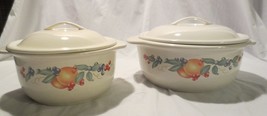 CORELLE COORDINATES Abundance 2.5 Qt + 1.5 Qt Stoneware Casserole Dish w... - £34.50 GBP