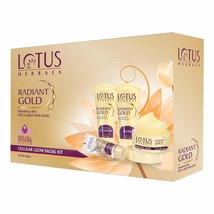 Lotus Herbals Radiant Gold Cellular Glow Facial Kit 170 gm - free ship - £31.51 GBP