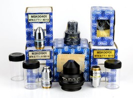 Nikon New Microscope Objectives Eye Pieces &amp; Condenser ViRTUALLY NeW CoN... - £502.79 GBP