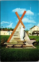 Father Marquette Shrine and Museum St Ignace Michigan MI UNP Chrome Postcard L2 - £2.07 GBP