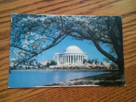 015 Vintage Photo Postcard Jefferson Memorial Cherry Blossom Bloom Unused - £4.78 GBP