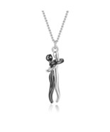 1 Pcs Lovers Hug Necklace Titanium Steel Embracing Necklace Fashn Couple... - $130.48 MXN