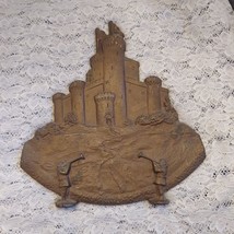 Castle Tower Accent from Antique Cast Iron Cone Radio Speaker Wall Decor - $121.54