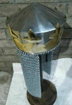 Queen Armor Medieval King Arthur Roman Wearable Helmet Rievocazione 18 Gauge - $63.90
