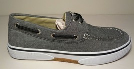 Sperry Top Sider Size 8 M HALYARD 2-EYE Chambray Black New Men&#39;s Boat Shoes - £77.08 GBP