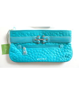 Vera Bradley Bistro Clutch Turquoise Nylon &amp; Patent Leather Missing Stra... - £23.98 GBP