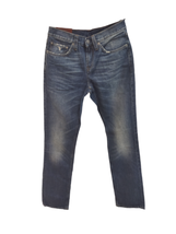 J BRAND Hommes Jean Coupe Droite Kane Solide Bleue Taille 30W - £64.99 GBP