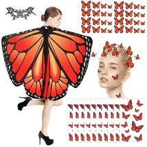 134 Pieces Halloween Butterfly Costume Set 1 Pieces Halloween Monarch Bu... - £30.10 GBP
